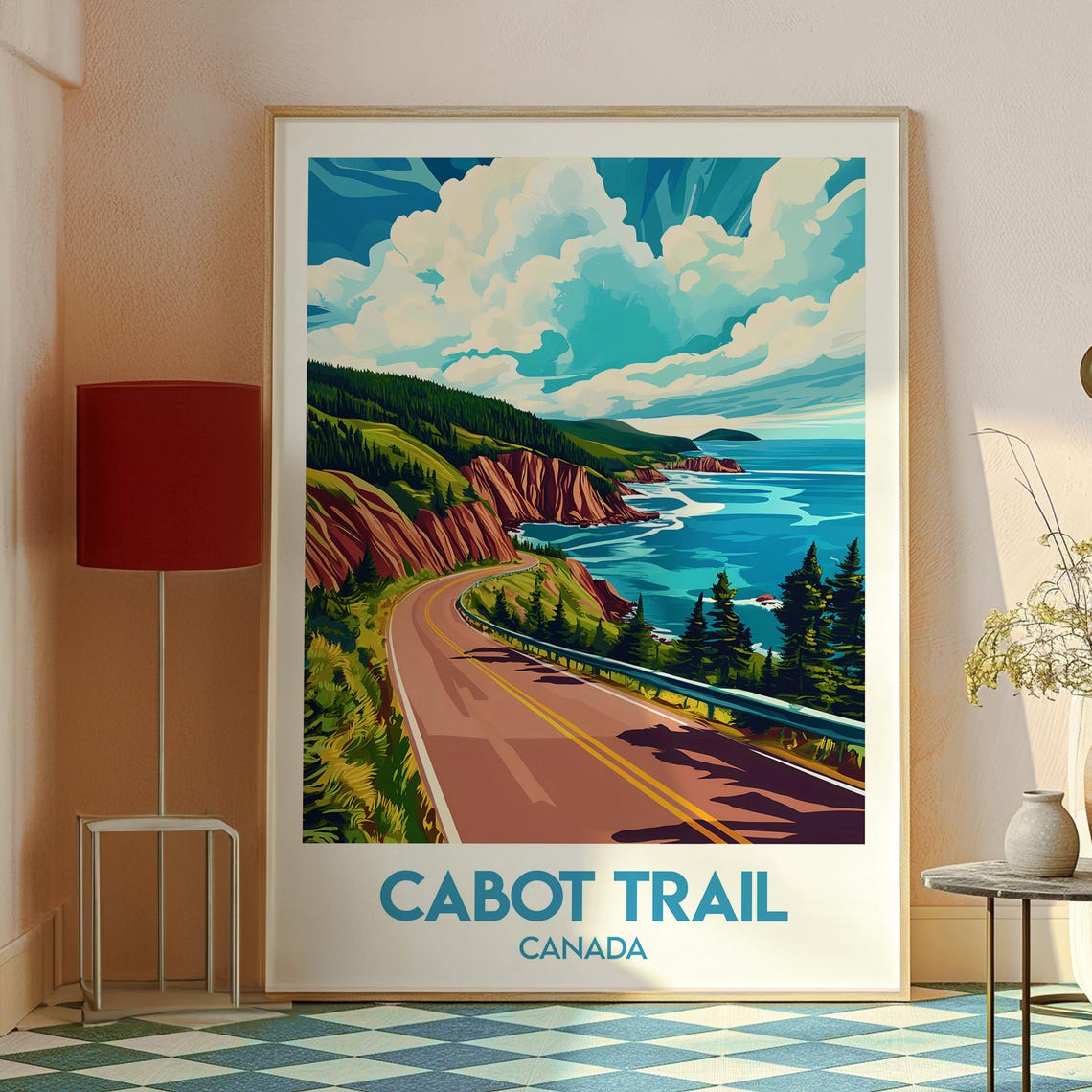 Cabot Trail Canada Coastal Highway Cliff Ocean Drive Scene Poster - Image 2