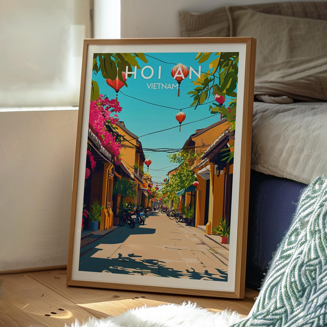 Hoi An Print Vietnam Travel Poster, Lanterns - Image 3
