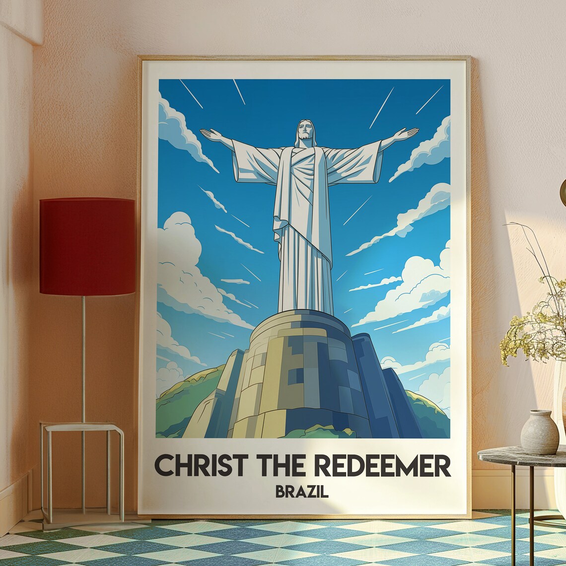 Christ The Redeemer Brazil Rio De Janeiro Statue Travel Poster - Image 2