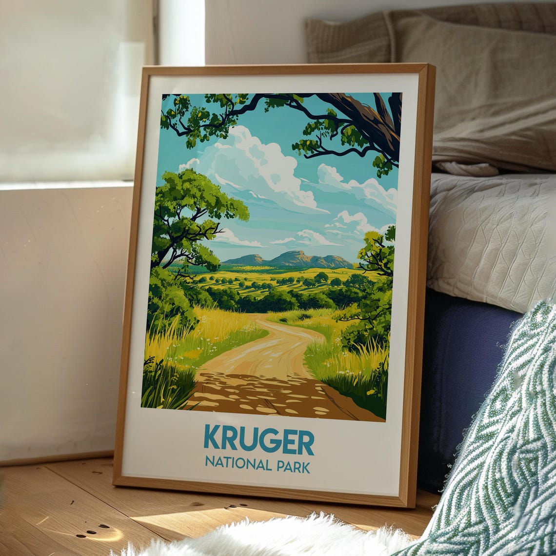 Kruger National Park Savanna Dirt Road Bushveld Africa Poster - Image 3