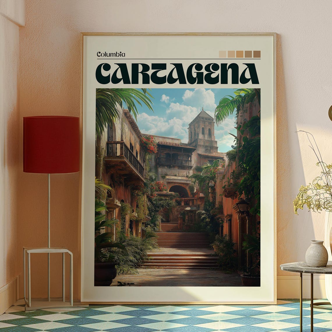 Cartagena Poster Art Colombia Travel Print Wall Backpacking South America - Image 2