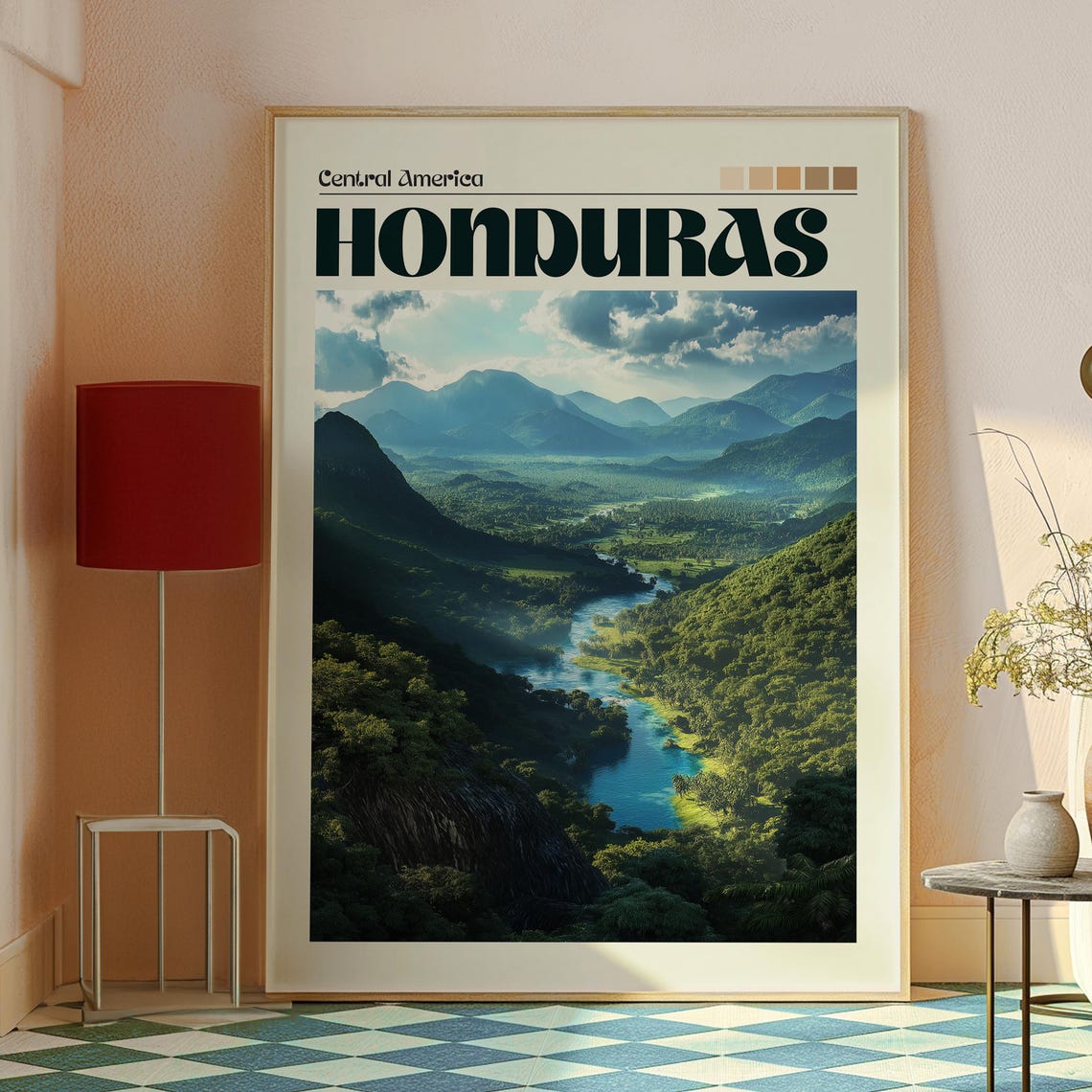 Honduras Print Wall Art Coast Beach Travel Central America - Image 2