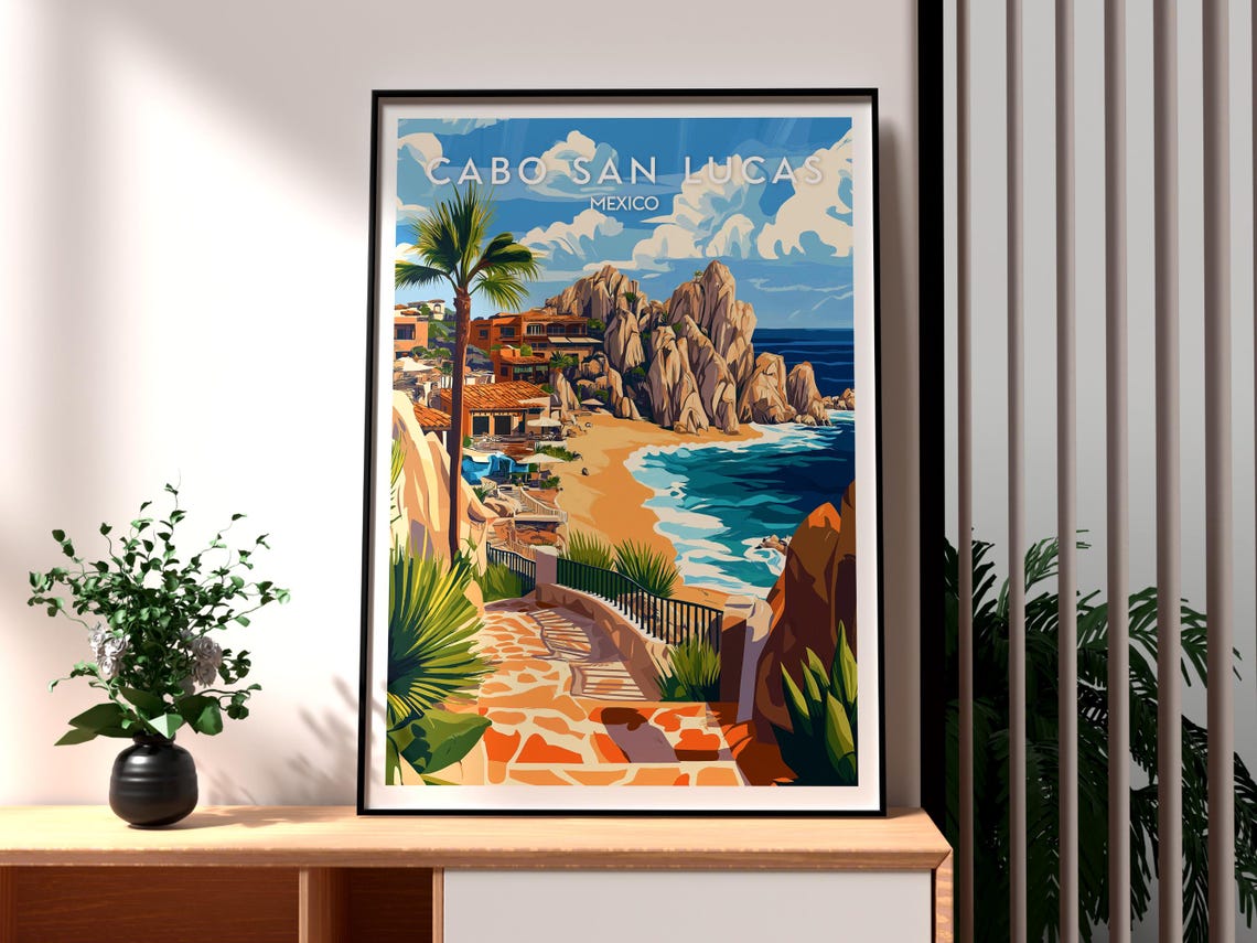 Cabo Print San Lucas Wall Art Beach Poster Travel Mexico