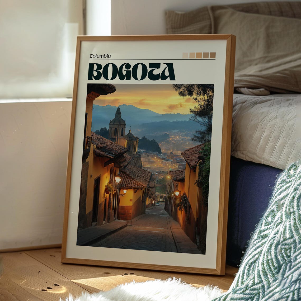Bogota Poster Art Colombia Travel Print Wall Backpacking South America - Image 3
