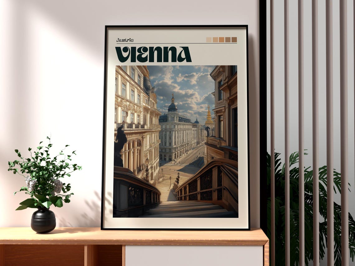 Vienna, Austria Travel Poster Art Print