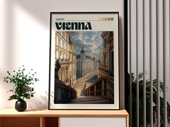 Vienna, Austria Travel Poster Art Print