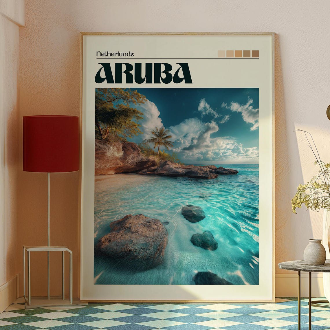 Aruba Travel Print The Caribbean Wall Art Beach Gift For Traveller - Image 2