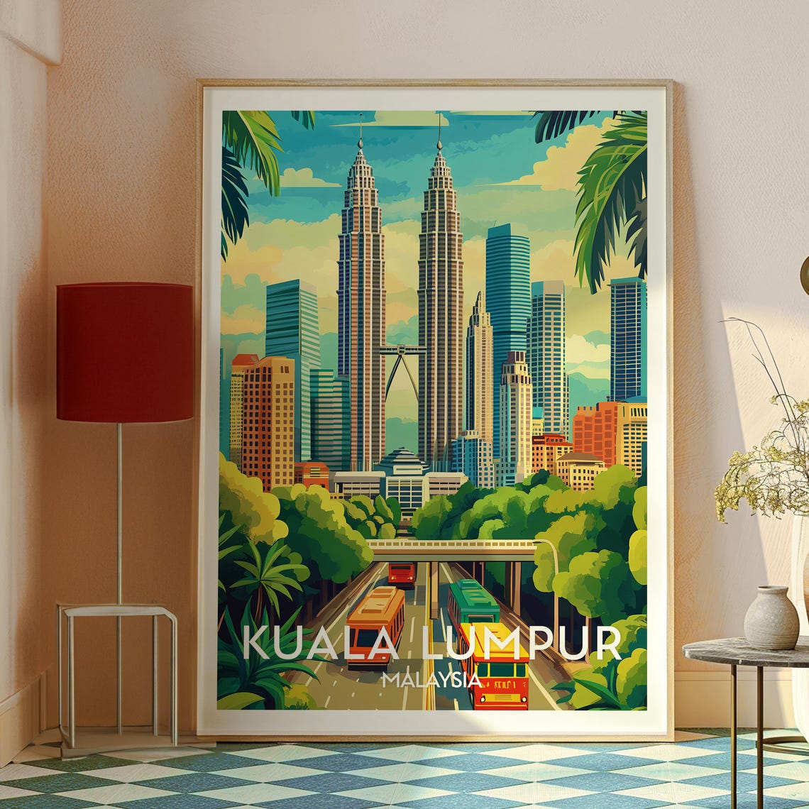 Kuala Lumpur Print Malaysia Wall Art Poster Kl Travel Backpacking Petronas Towers - Image 2