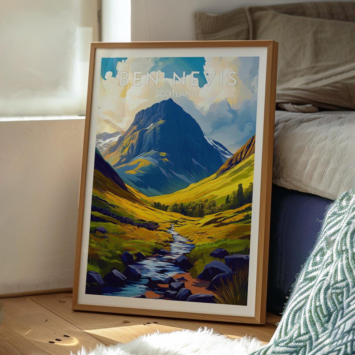 Ben Nevis Travel Poster, Scotland Mountain Wall Art - Image 3