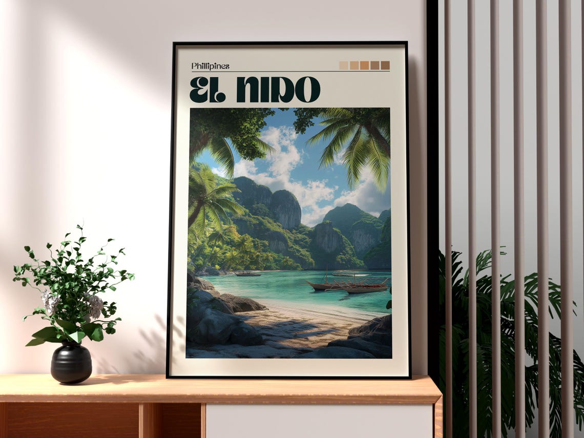 El Nido Philippines Karst Islands Turquoise Lagoon Photo Poster