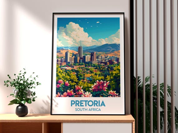 Pretoria Print South Africa Wall Art Poster Travel African Wildlife Sa City