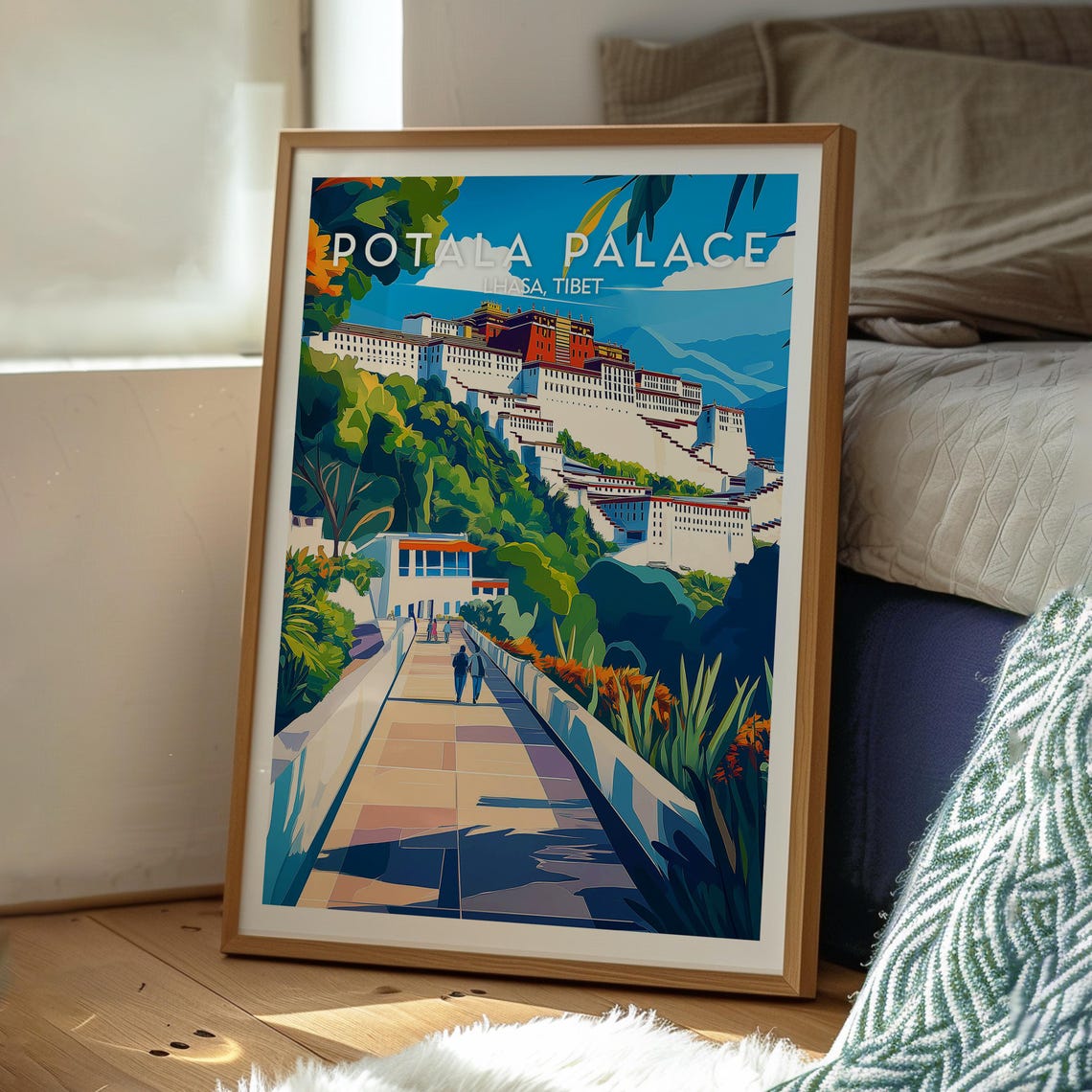 Potala Palace Lhasa Tibet Landmark Travel Poster Himalayan Scenery - Image 3