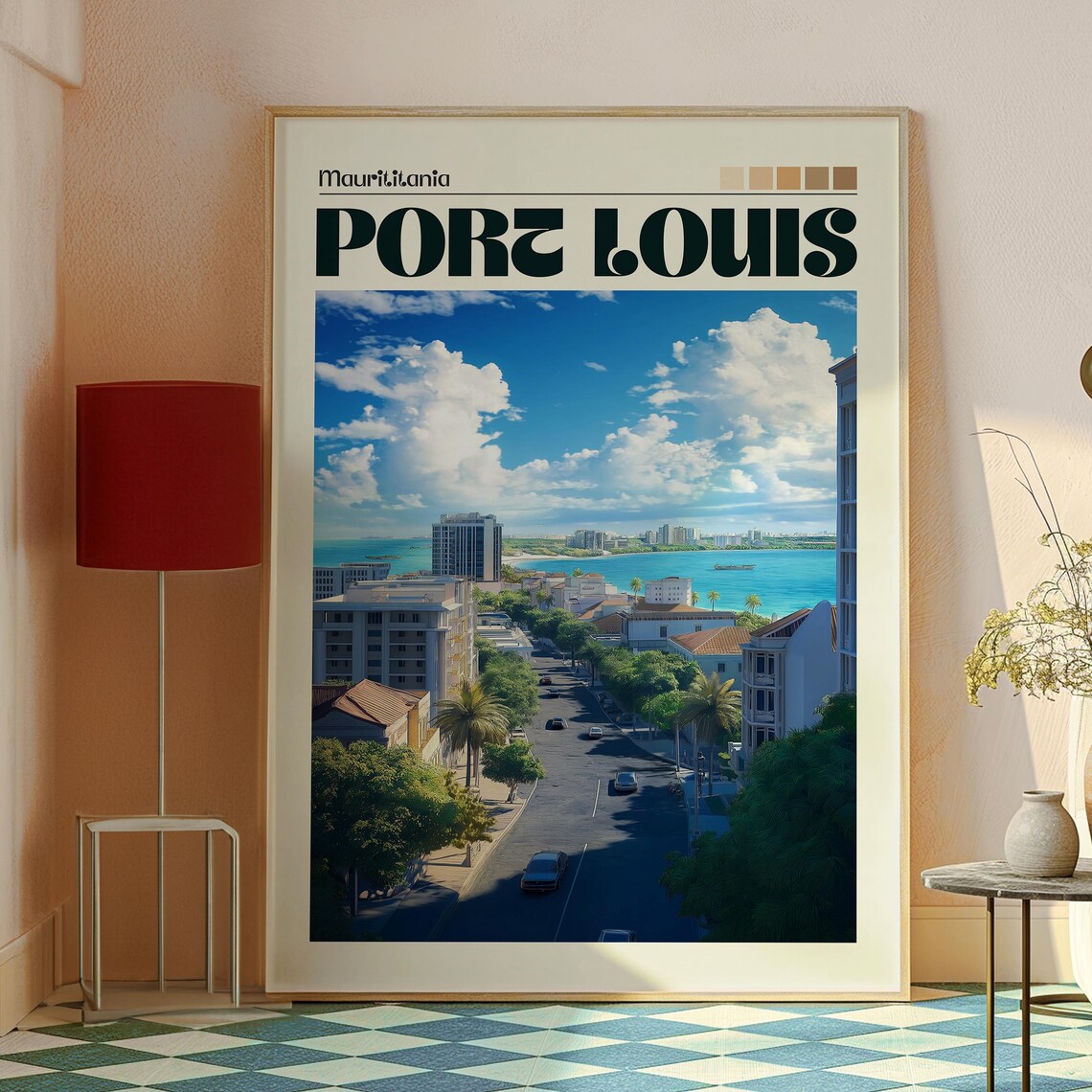 Port Louis Mauritius Capital City Tropical Coast Travel Poster - Image 2