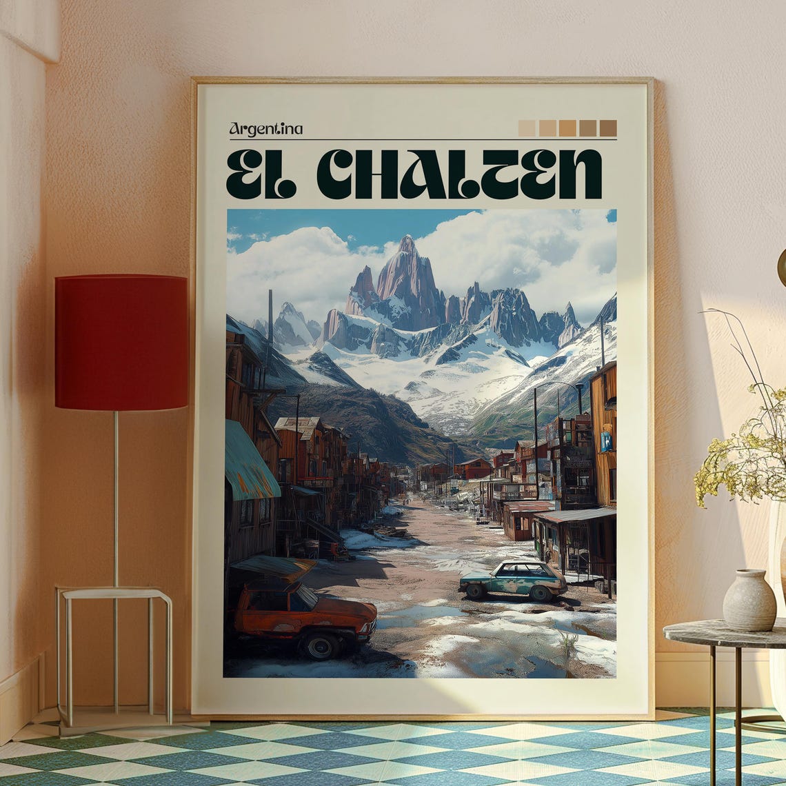 El Chalten Travel Print Argentina Wall Art Mountains Poster Gift For Traveller - Image 2