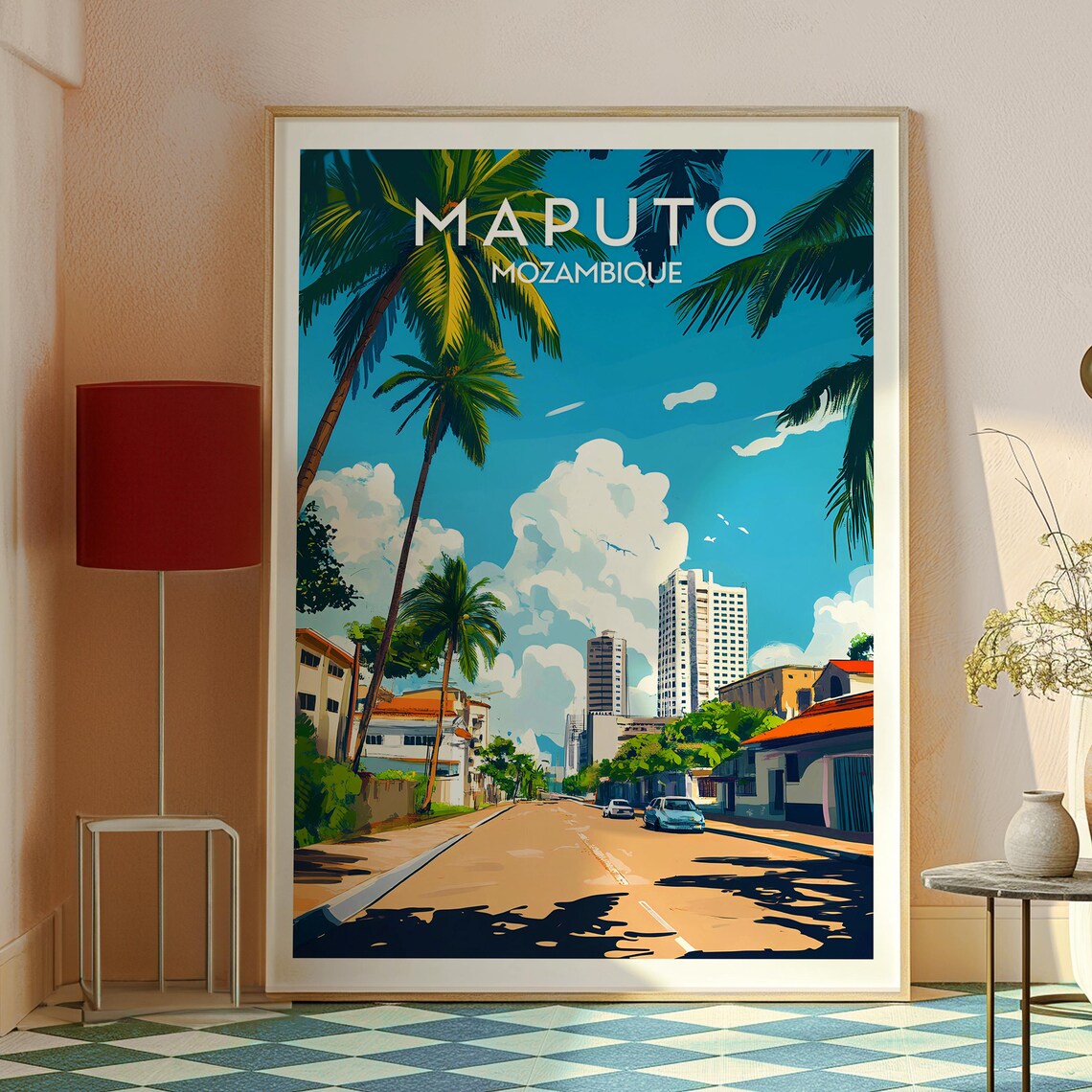 Maputo Travel Poster, African Wildlife Wall Art - Image 2