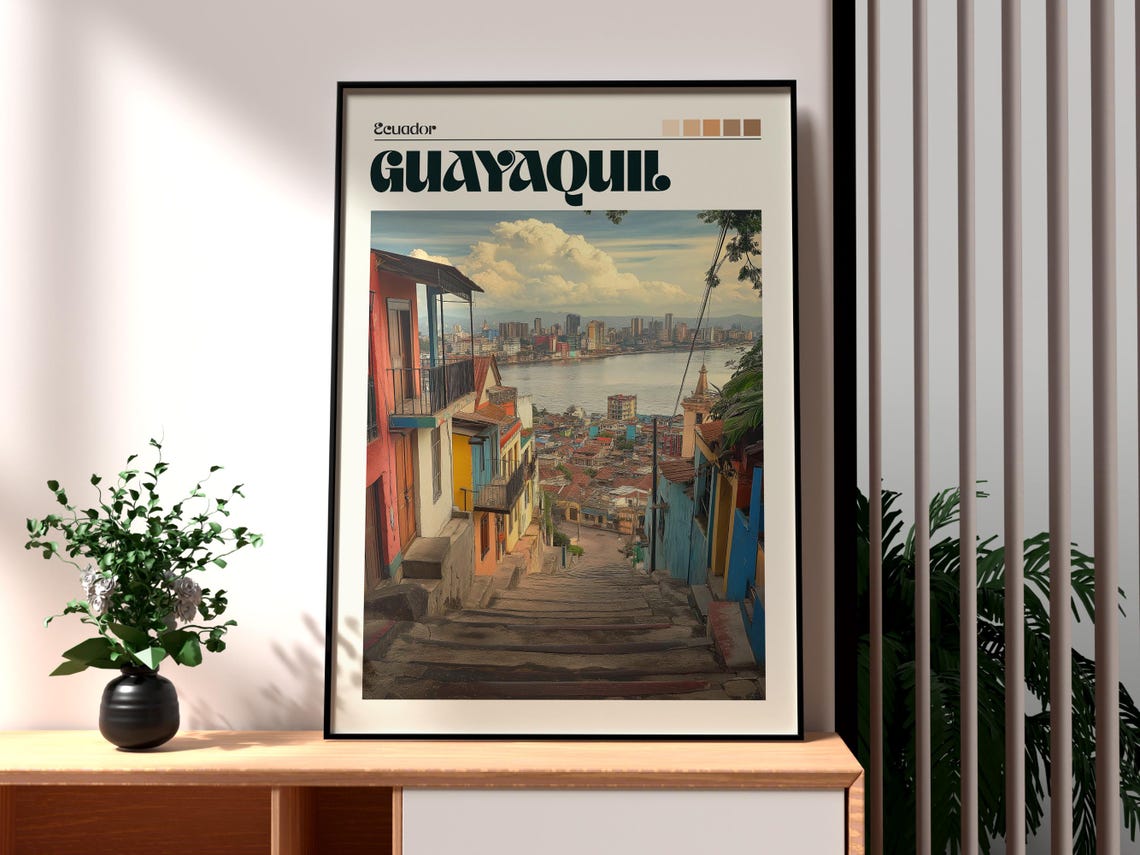 Guayaquil Travel Poster, South America Art Print