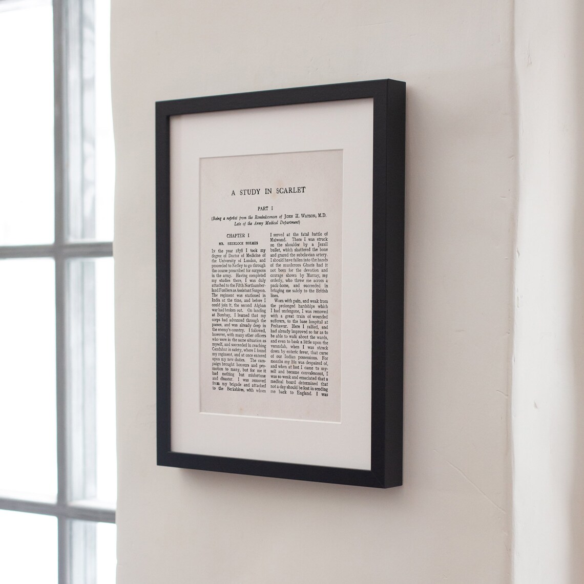 Arthur Conan Doyle A Study In Scarlet Sherlock Holmes Chapter 1 Art Print - Image 3