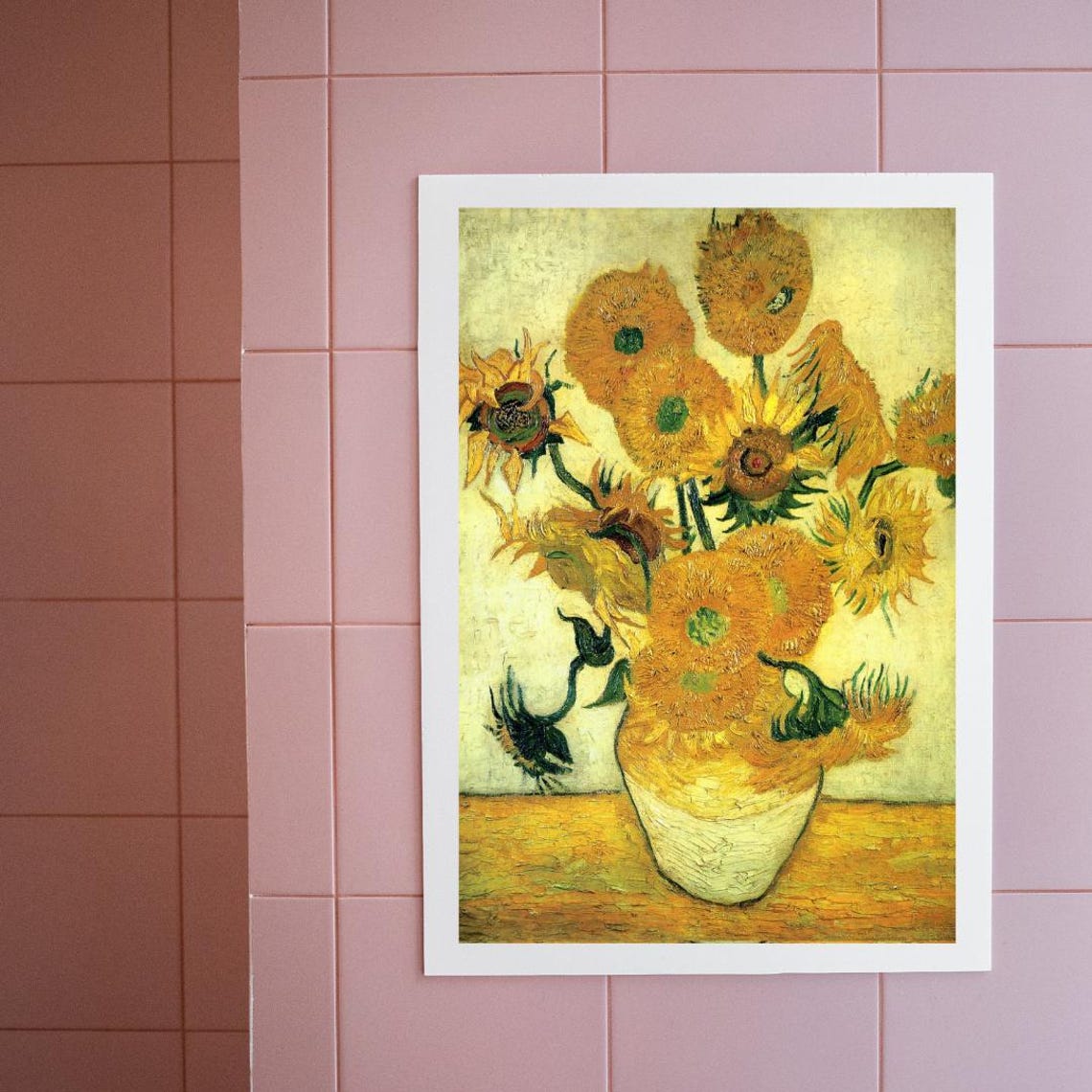 Vincent van Gogh Sunflowers in a Vase Classic Still Life Art Poster - Image 3