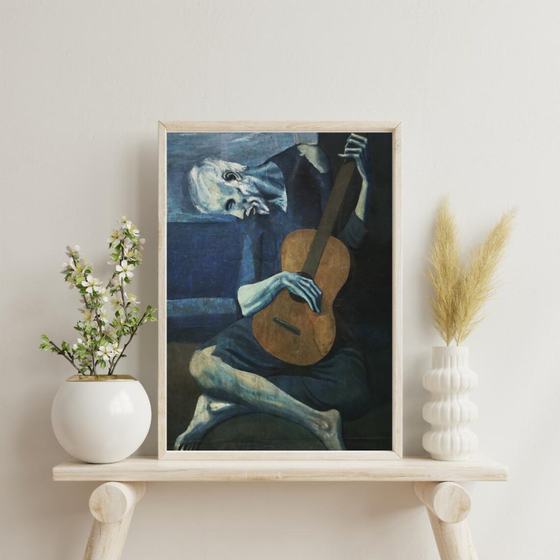 Picasso The Old Guitarist Blue Period Classic Artwork Poster