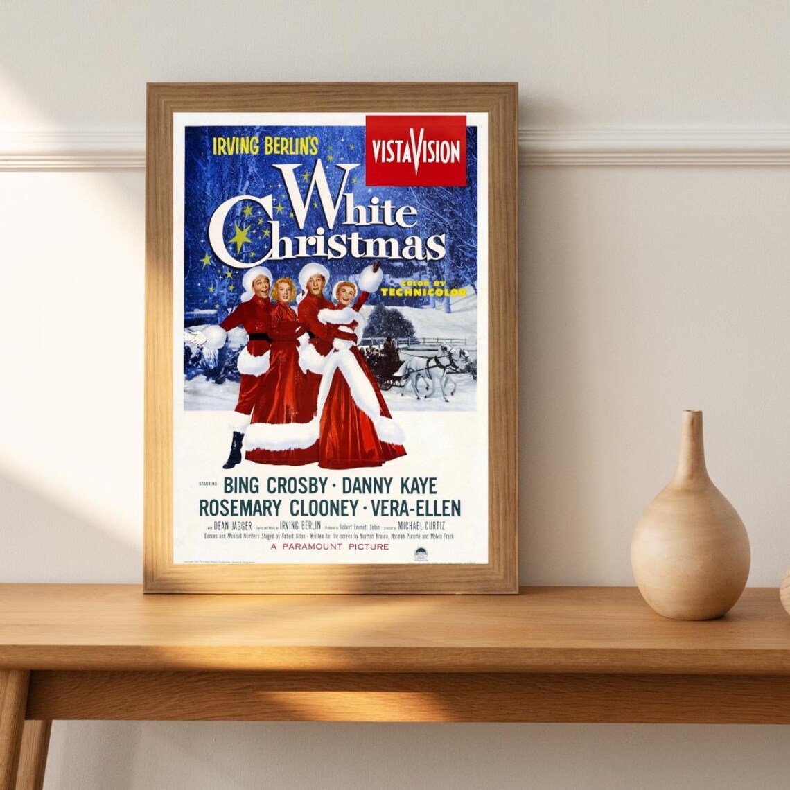 Irving Berlin's White Christmas Vintage 1954 Classic Film Movie Poster - Image 4