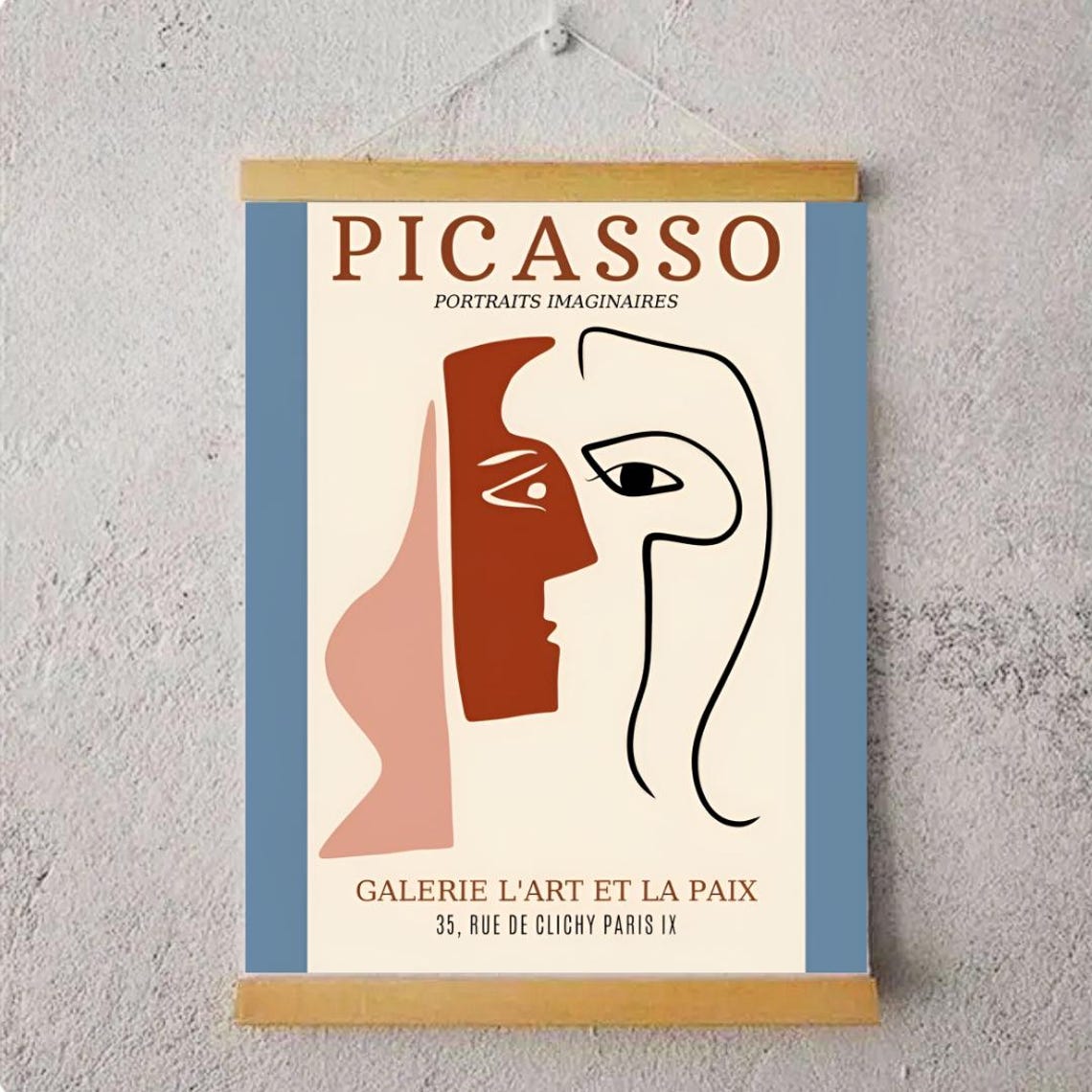 Picasso Portraits Imaginaires Minimalist Line Art Gallery Poster - Image 3