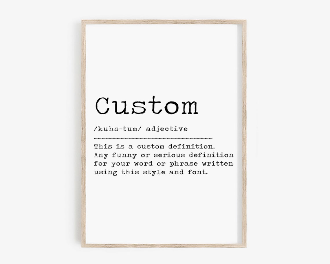 Personalized Definition Print, Custom Wall Art Print - Image 4