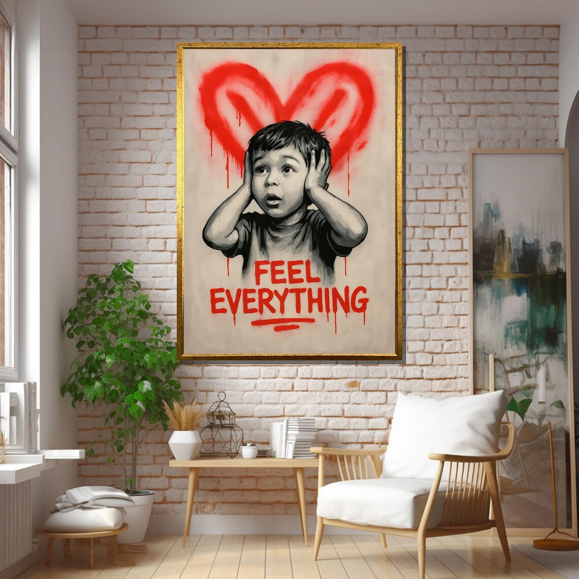 Feel Everything Inspirational Quote Art Print - Image 5