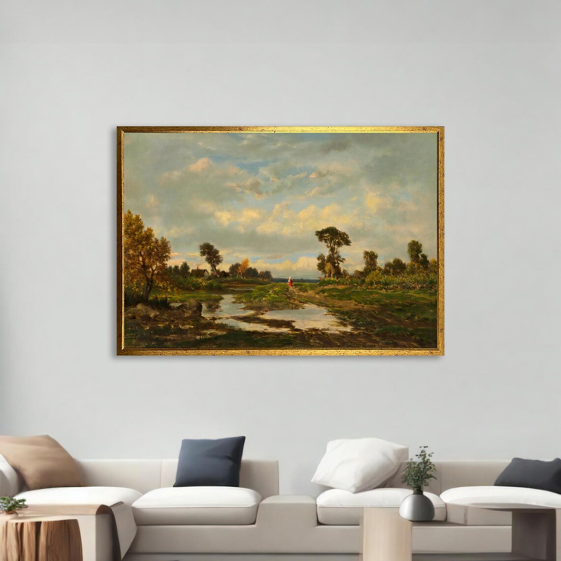 Serene Landscape, Gustave Courbet Idyllic Countryside - Image 2