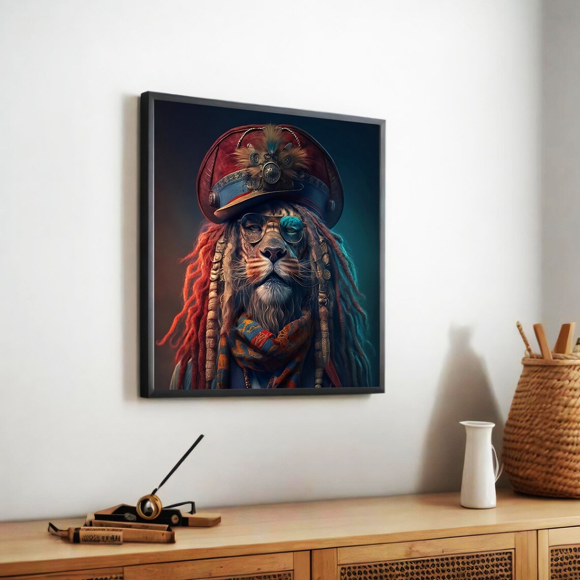 Regal Lion Portrait, Modern Home Decor - Image 5
