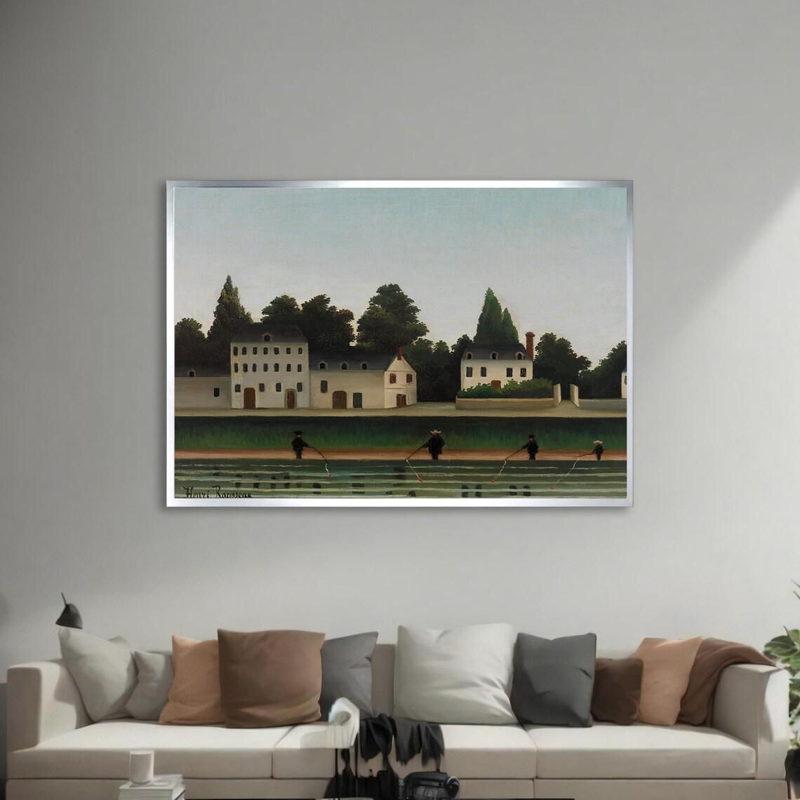 Serene Riverside Scene, Rousseau Inspired Art - Image 4