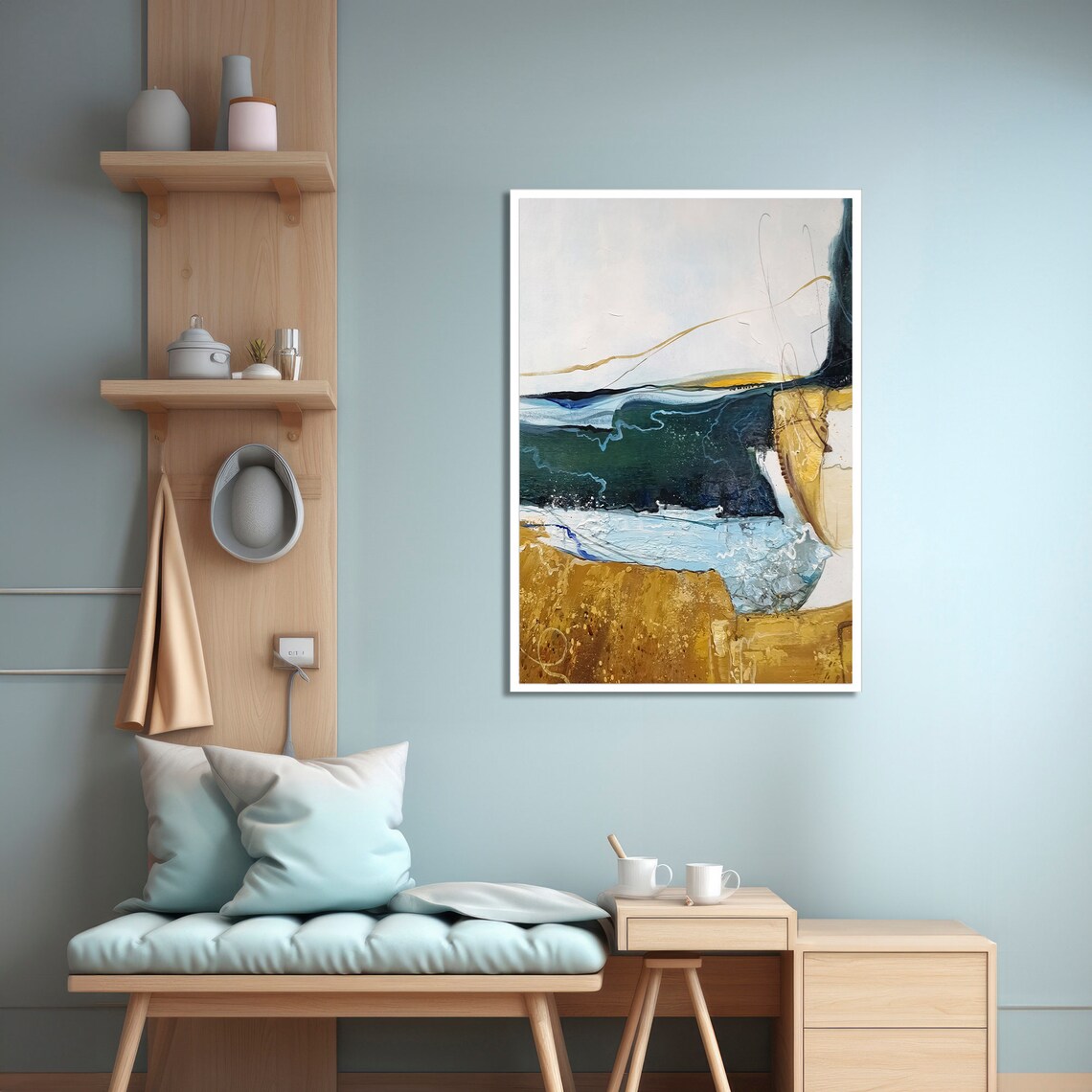 Abstract Painting Ocean View, Modern Coastal Art Print - Image 2