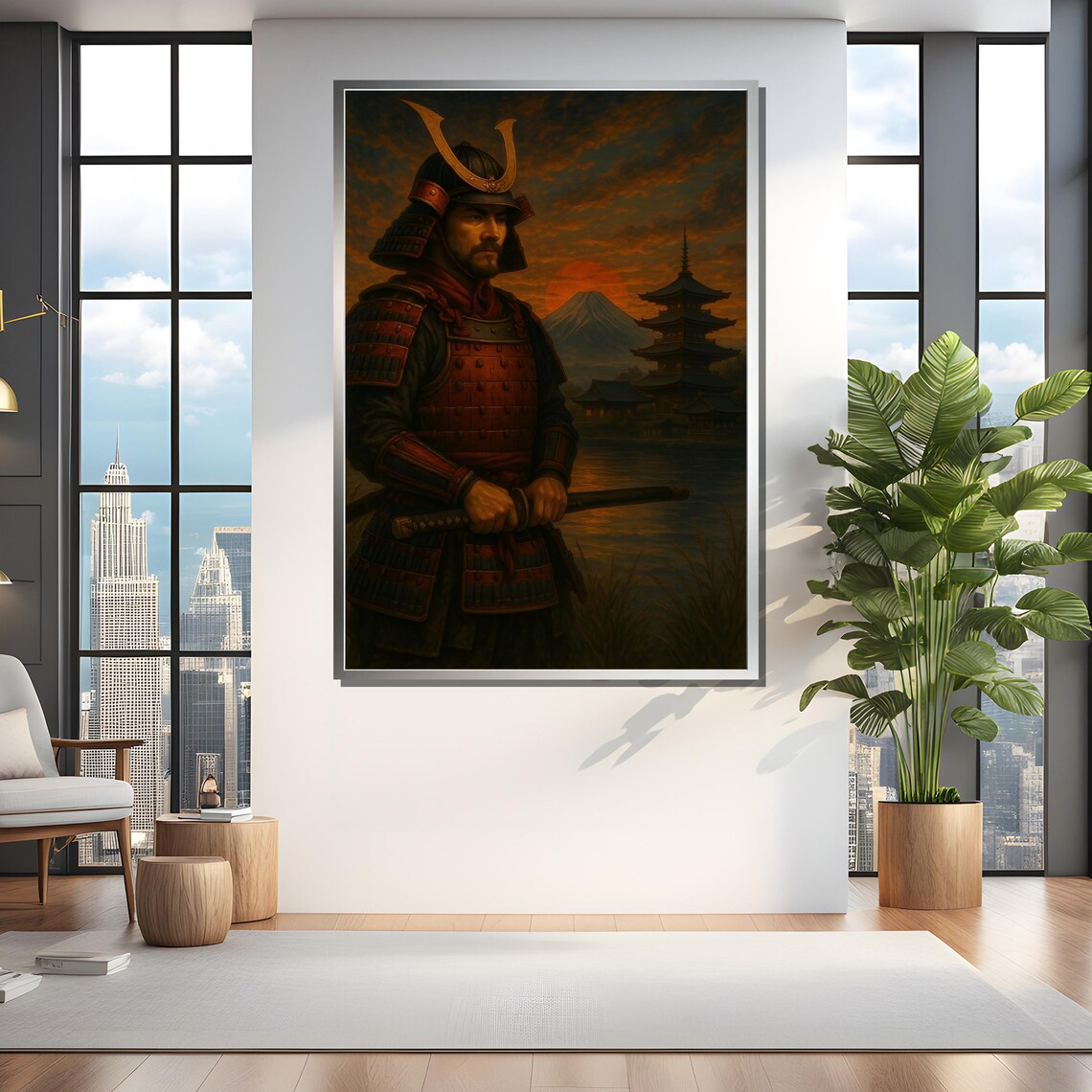Samurai Warrior Art Print, Japanese Wall Decor - Image 4