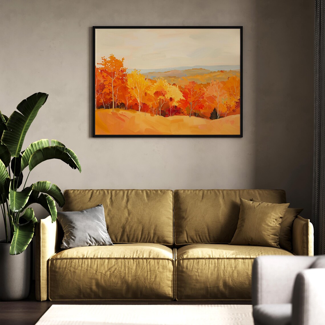 Autumn Landscape Painting, Colorful Fall Trees Art Print - Image 2