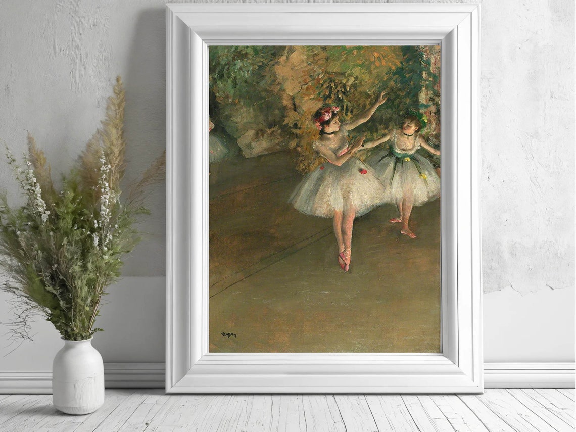 Edgar Degas Two Dancers on Stage Elegant Performance Classic Print - Image 5