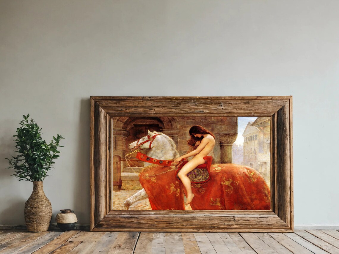 Lady Godiva by John Collier, Vintage Portrait Art Print - Image 8