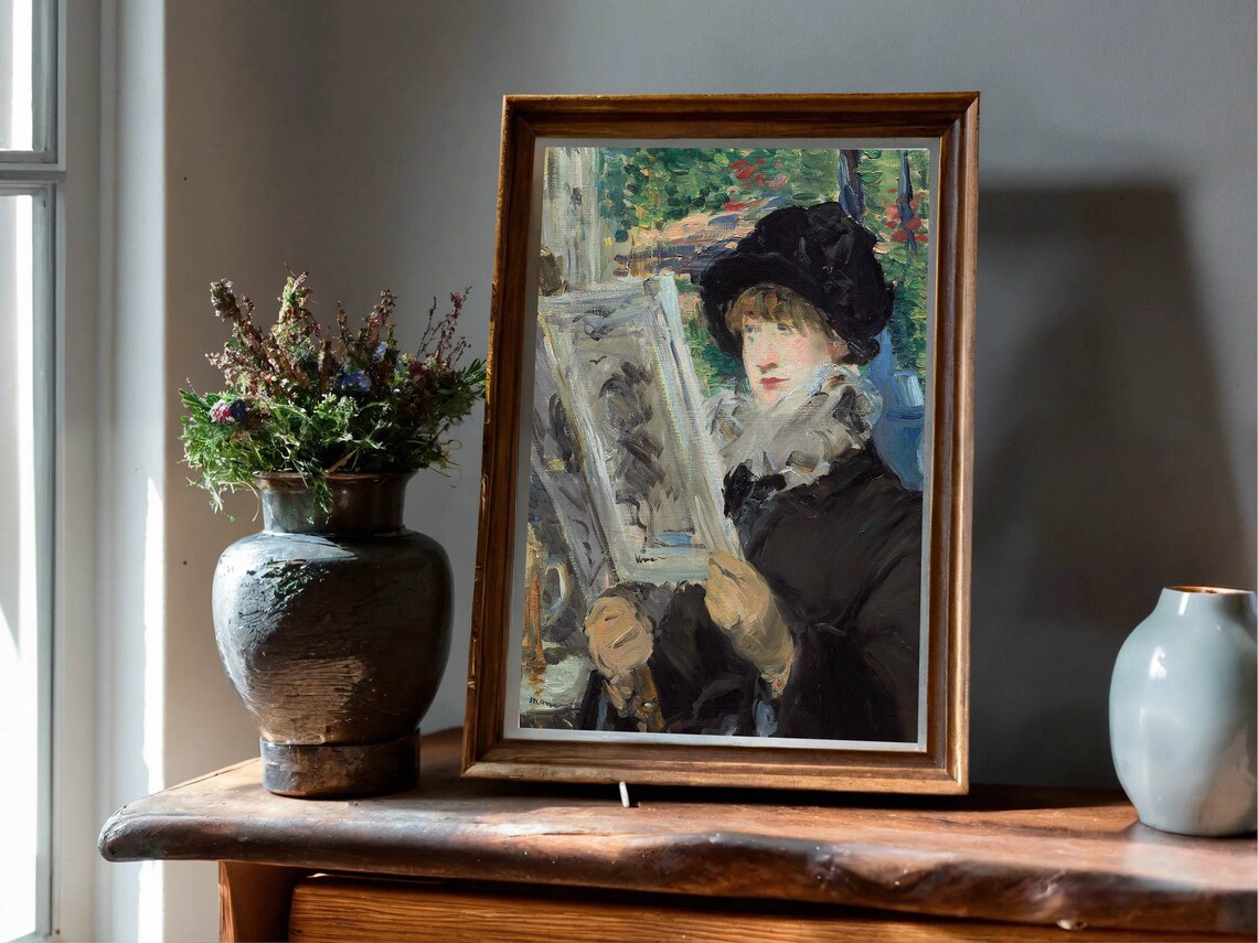 Edouard Manet Woman Reading Newspaper French Classic Portrait Print - Image 6