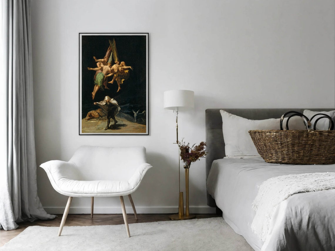 Francisco Goya The Witches Flight Dark Romantic Artwork Poster - Image 5