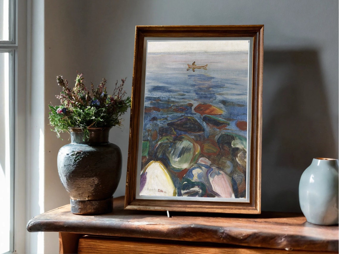 Edvard Munch Rowing Boat on the Sea Expressionist Water Poster - Image 5
