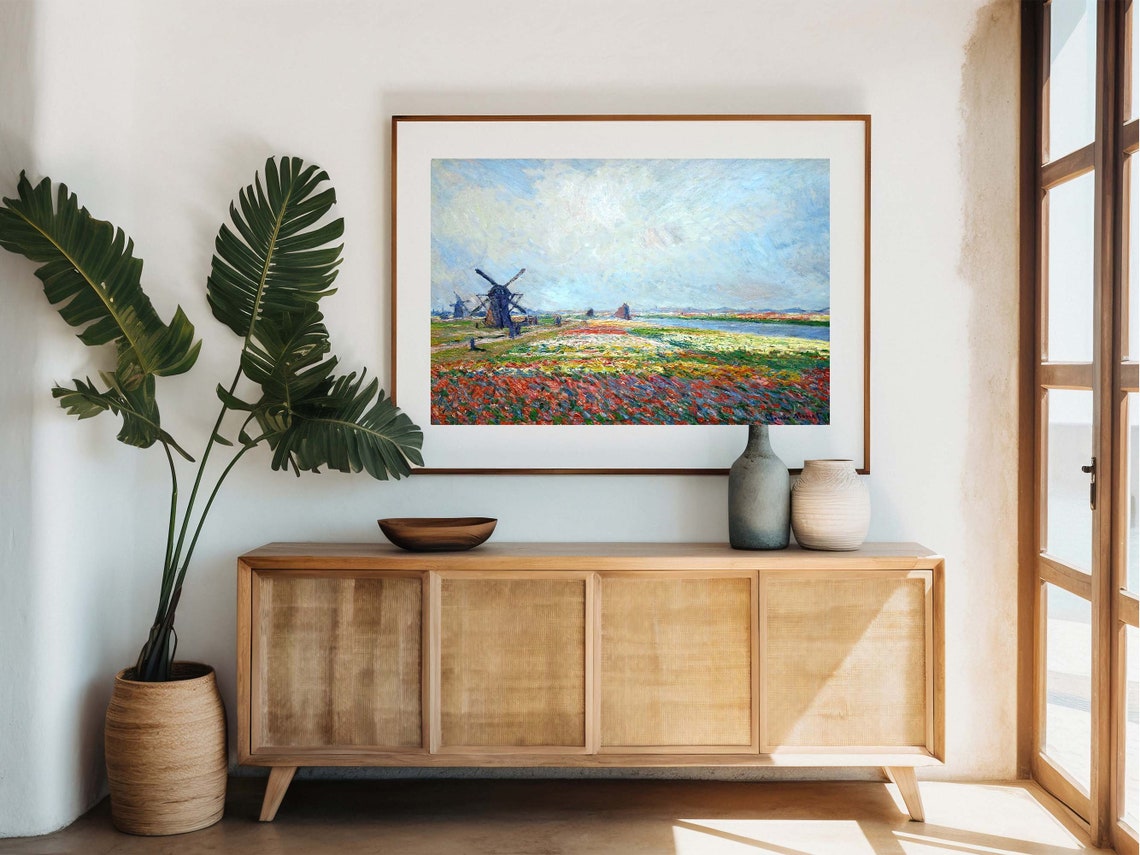 Claude Monet Colorful Dutch Tulip Fields near The Hague Poster - Image 2
