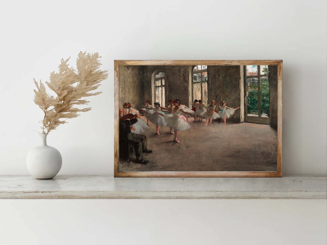Edgar Degas Ballet Rehearsal Elegant Studio Dancers Classic Print - Image 5