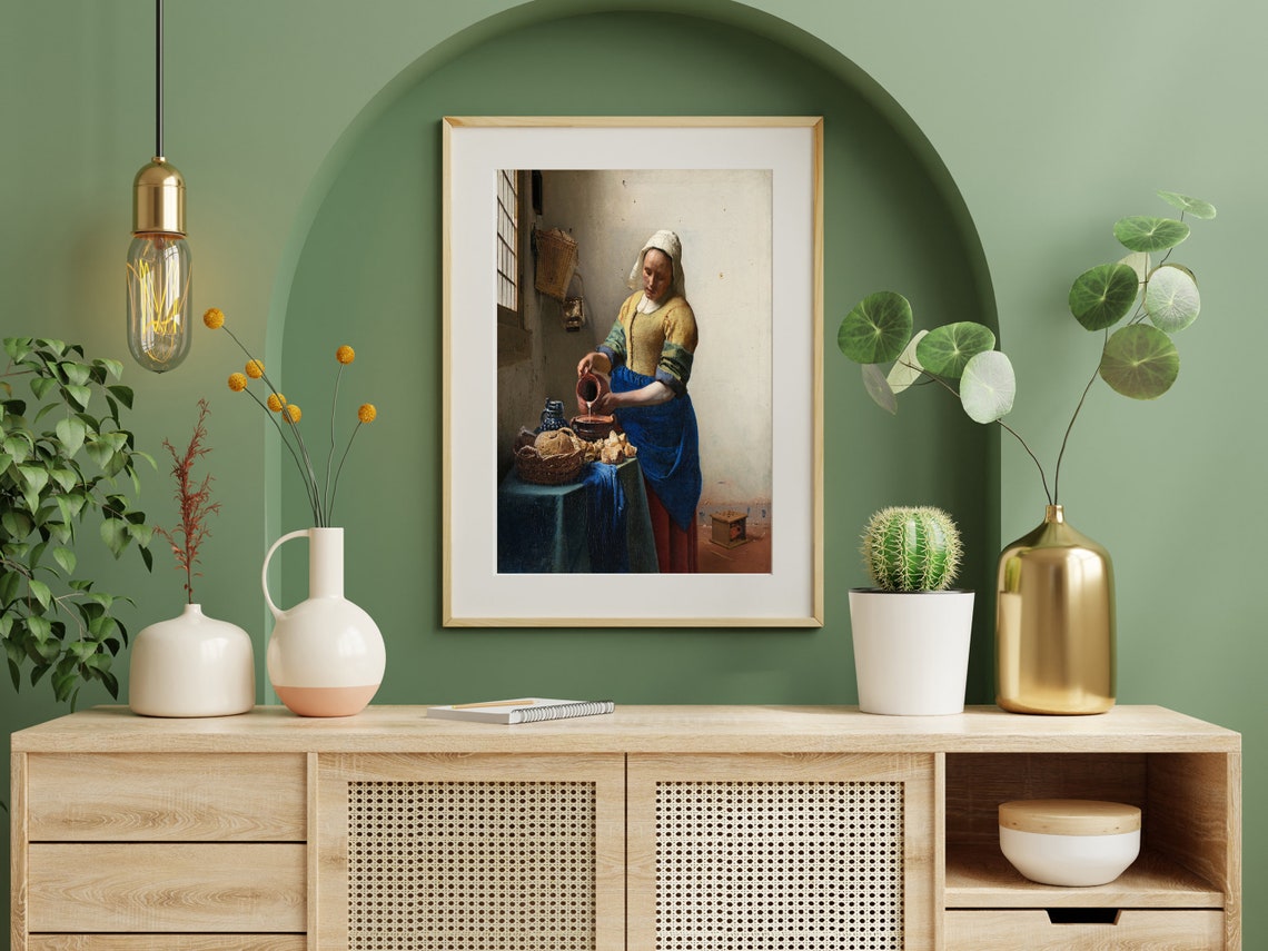 Vermeer The Milkmaid Pouring Milk Dutch Golden Age Classic Poster - Image 6