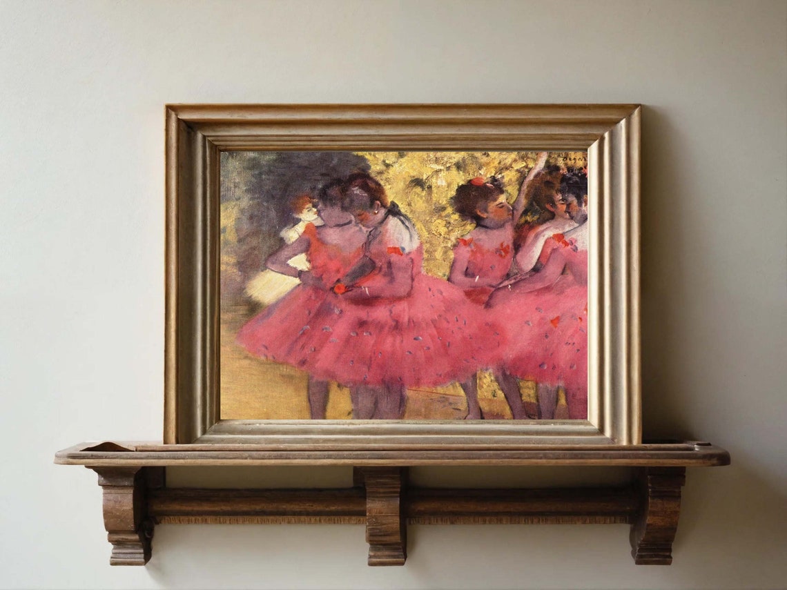 Edgar Degas Pink Dancers Four Ballerinas in Pink Tutus Poster - Image 5