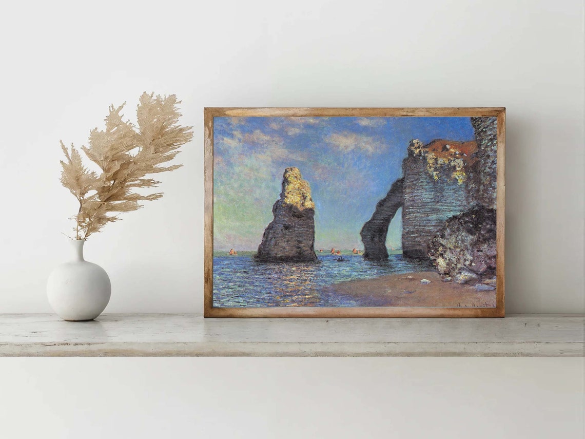 Claude Monet The Manneporte Etretat Famous Sea Arch Coastal Print - Image 7