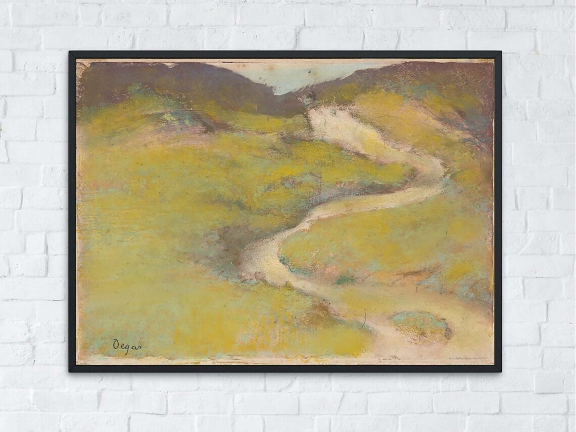 Vintage Edgar Degas Painting Pathway In A Field By Edgar Degas Wall Art Decor Classic Fine Art Instant - Image 5