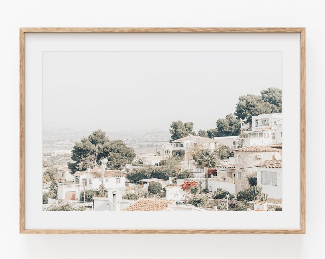 Spain Villa Nature Landscape Mediterranean Travel Poster