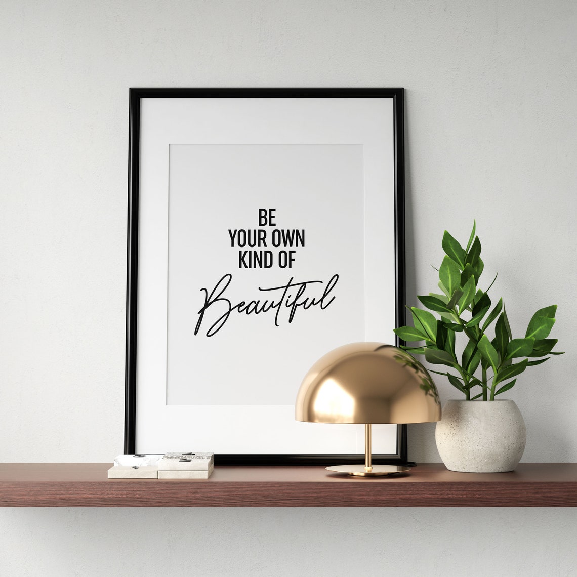 Be Your Own Kind Of Beautiful Print Bedroom Poster Teenage Room Wall Art Inspirational Quote Girl Room Decor Instant - Image 2