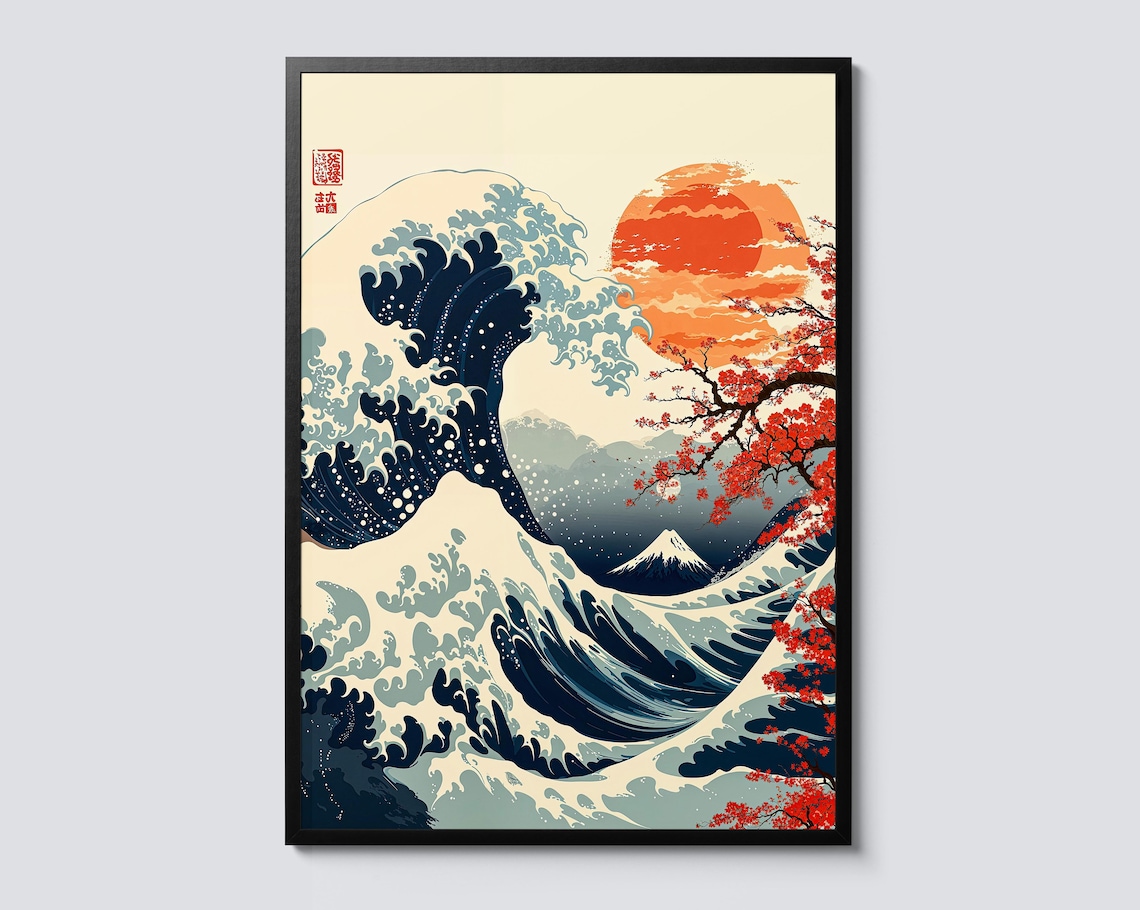 Great Wave and Mount Fuji Ukiyo-e Art Print