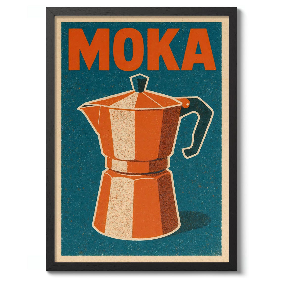 Moka Vintage Espresso Pot Retro Coffee Lovers Kitchen Art Poster