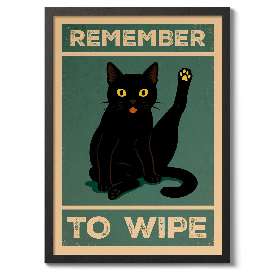 Remember To Wipe Print Funny Bathroom Poster Wall Art Decor Typography Toilet Humor Gift