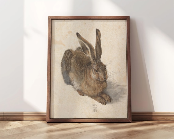 Albrecht Durer Young Hare 1502 Watercolor Rabbit Detail Fine Art Poster